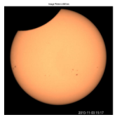 Observations de l'éclipse réalisées à la longueur d'onde de 607.1 nm